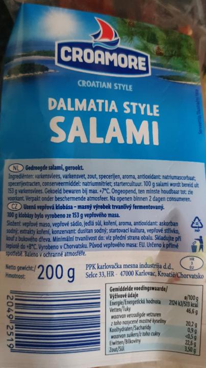 Fotografie - Dalmatia Style Salami Croamore