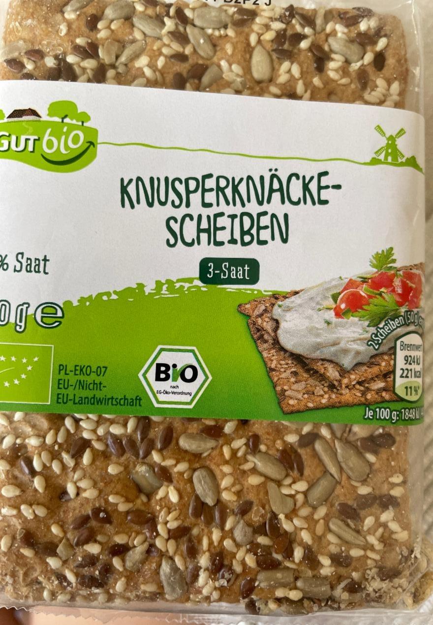 Fotografie - Bio Knusperknäcke-Scheiben 3-Saat GutBio