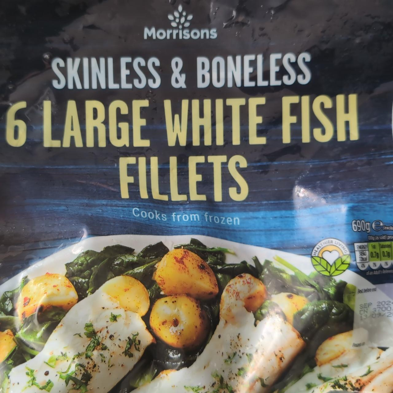 Fotografie - 6 Large White Fish Fillets Morrisons