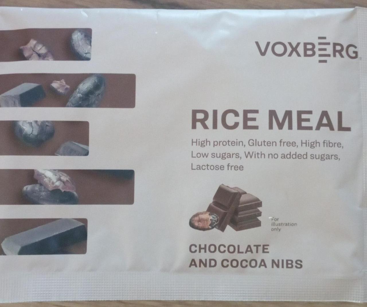 Fotografie - Rice Meal Chocolate Flavour and Cocoa Nibs Voxberg