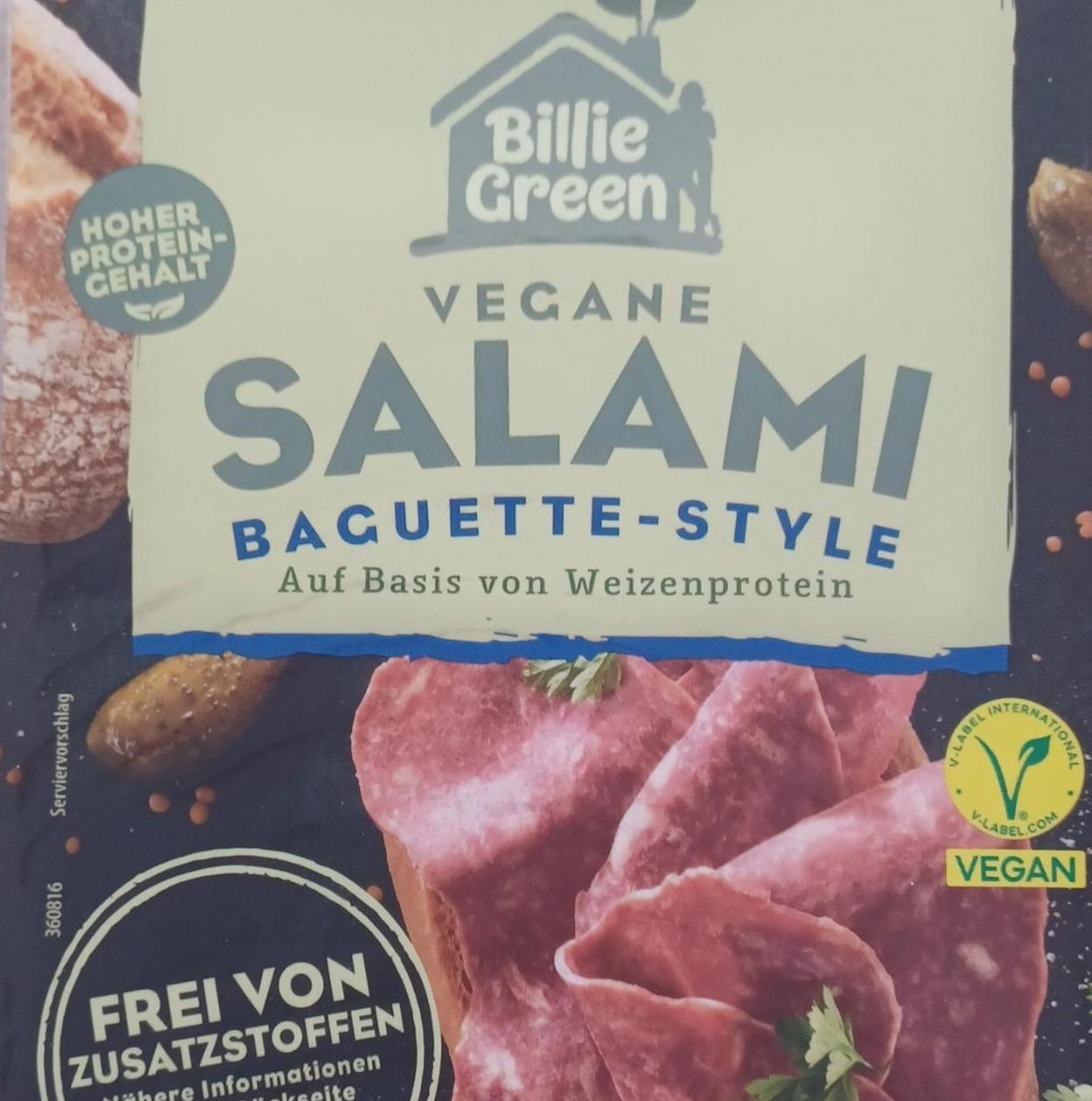 Fotografie - Vegane Salami Baguette-Styl Billie Green