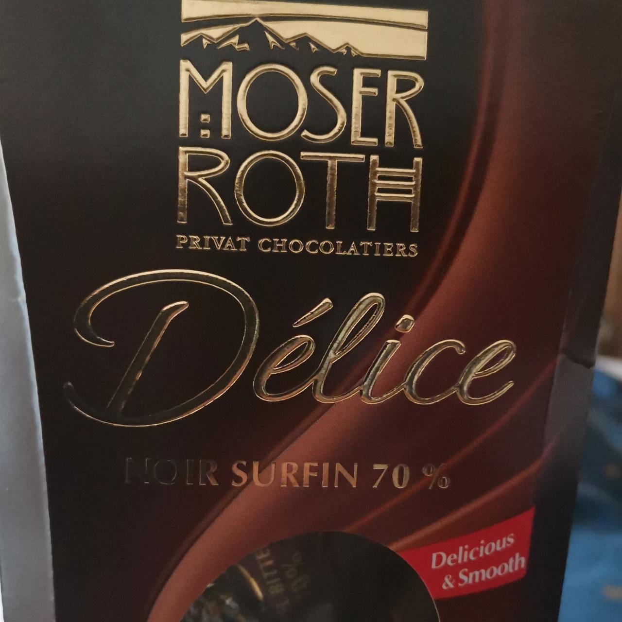 Fotografie - Délice Noir Surfin 70% Moser Roth