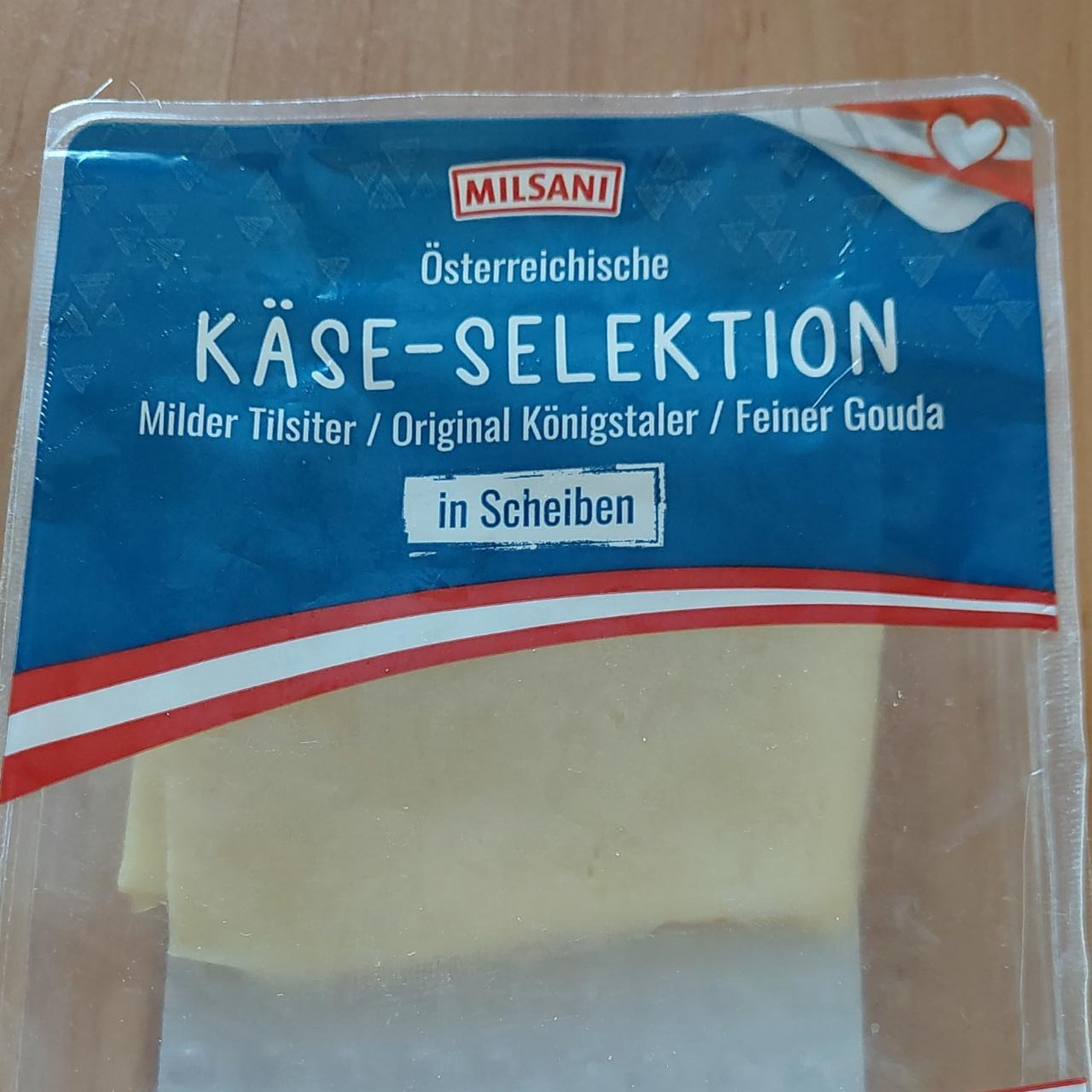 Fotografie - Österreichische käse-selektion milder tilsiter, königstaler Milsani