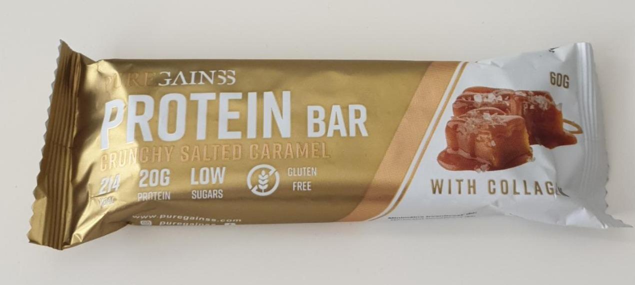 Fotografie - Protein Bar Crunchy Salted Caramel with collagen PureGainss