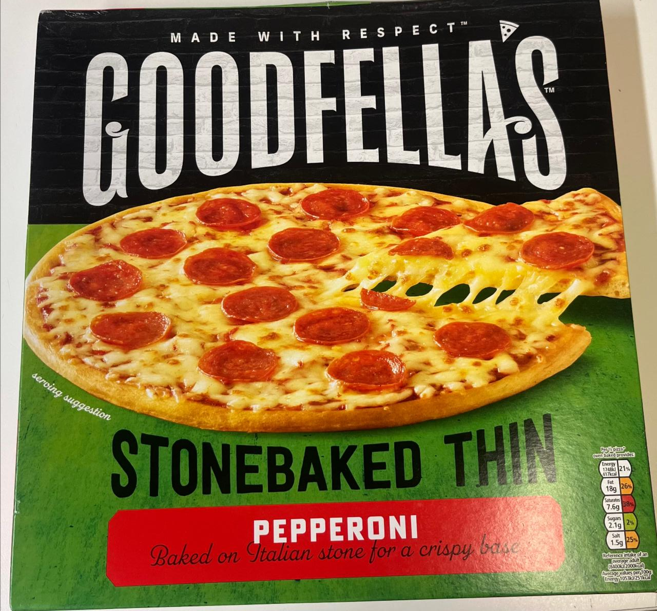 Fotografie - Stonebaked thin pepperoni Goodfella's