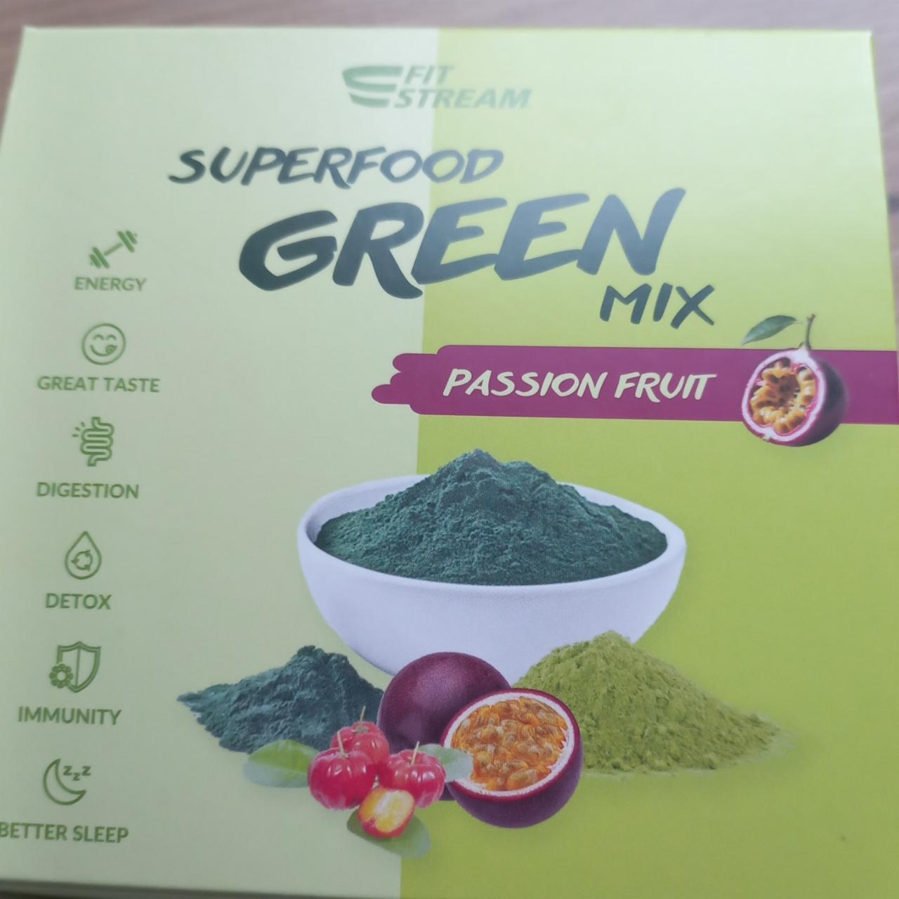 Fotografie - Superfood Green Mix Passion Fruit Fit Stream