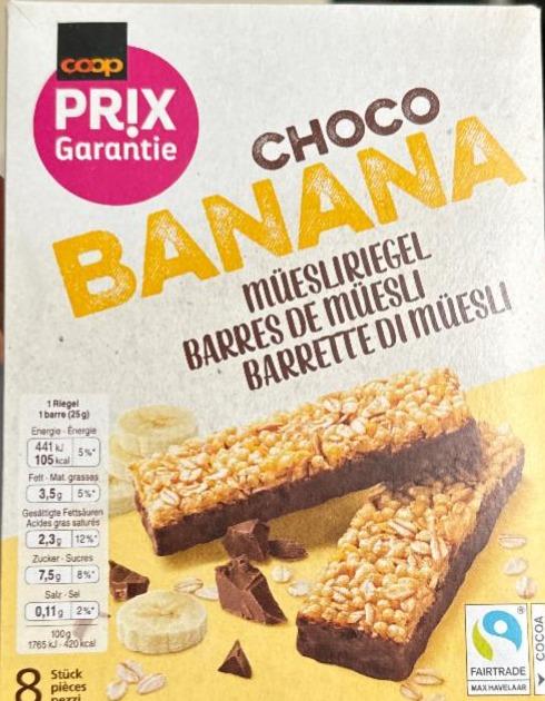 Fotografie - Choco Banana Müesliriegel coop