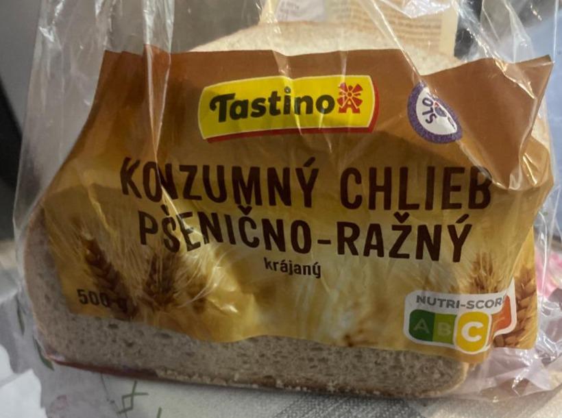 Fotografie - Konzumný chlieb pšenično-ražný krájaný Tastino