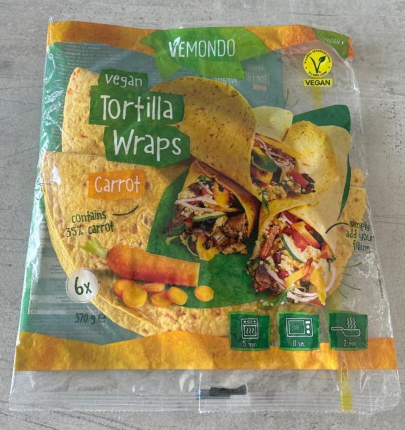 Fotografie - Vegan Tortilla wraps Carrot Vemondo