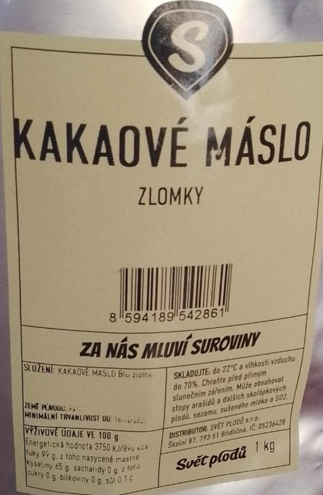 Fotografie - Kakaové máslo zlomky Svět plodů