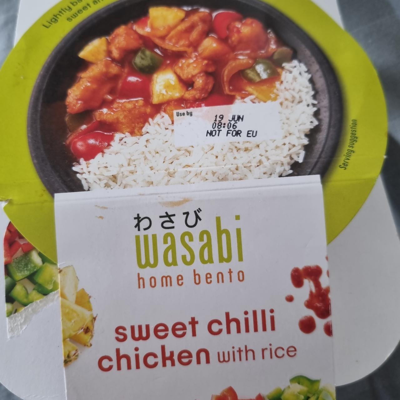 Fotografie - Sweet chilli chicken with rice wasabi home bento