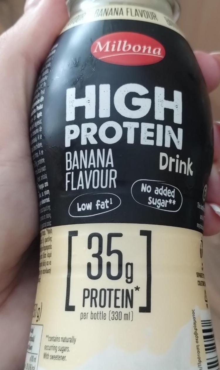 Fotografie - High Protein Drink Banana Flavour Milbona