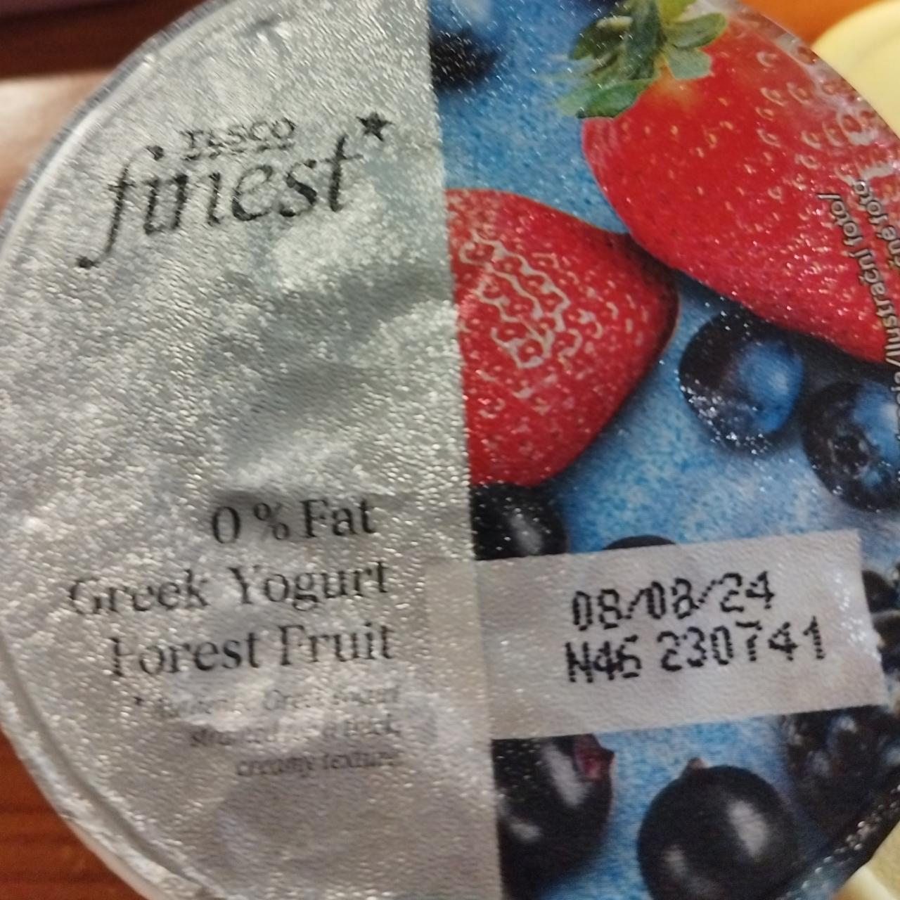 Fotografie - 0% fat Greek yogurt forest fruit Tesco finest