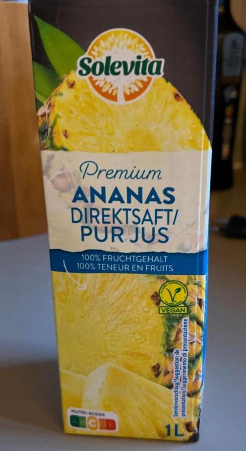 Fotografie - Premium Ananas Direktsaft Solevita