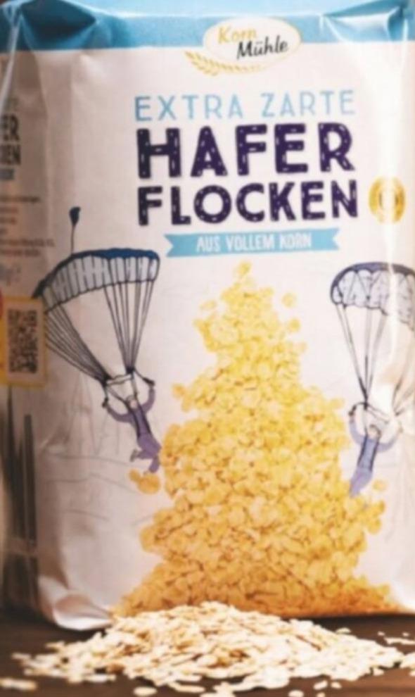 Fotografie - Hafer Flocken extra zarte Korn Mühle