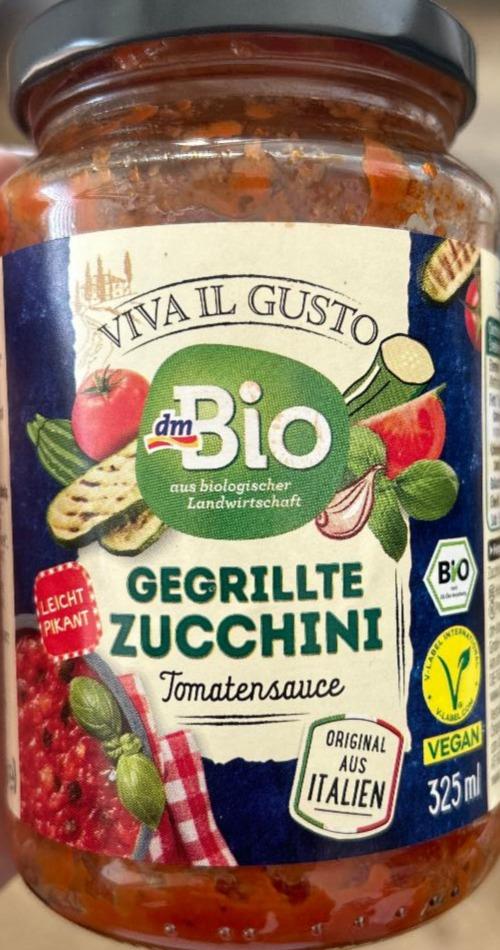 Fotografie - Gegrillte Zucchini Tomatensauce dmBio