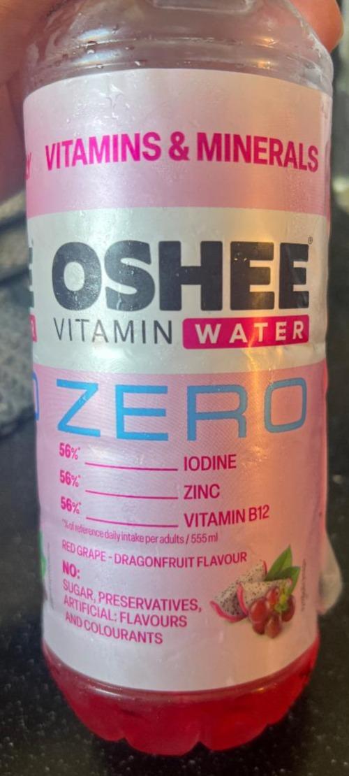 Fotografie - Vitamin water vitamins & minerals zero red grape-dragonfruit flavour Oshee