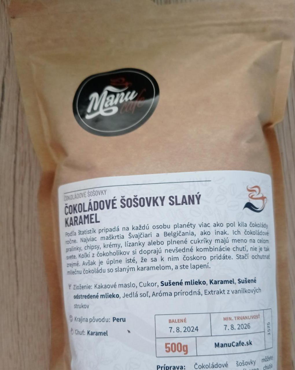 Fotografie - Čokoládové šošovky slaný karamel ManuCafe