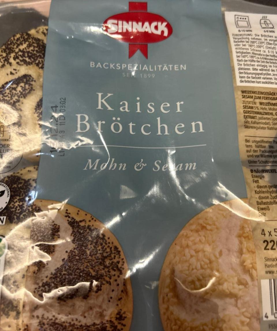 Fotografie - Kaiser Brötchen Mohn & Sesam Sinnack