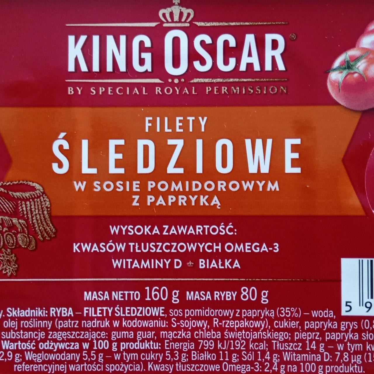 Fotografie - Filety Sledziowe w sosie pomidorowym z papryka King Oscar