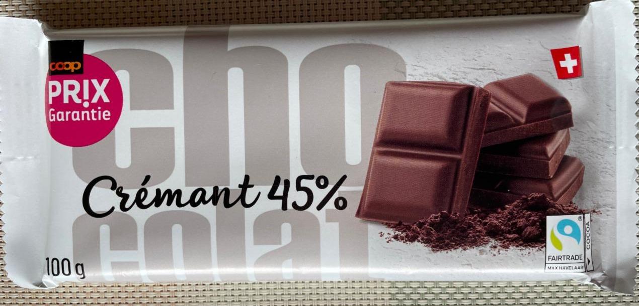 Fotografie - Chocolat crémant 45% Coop Prix Garantie