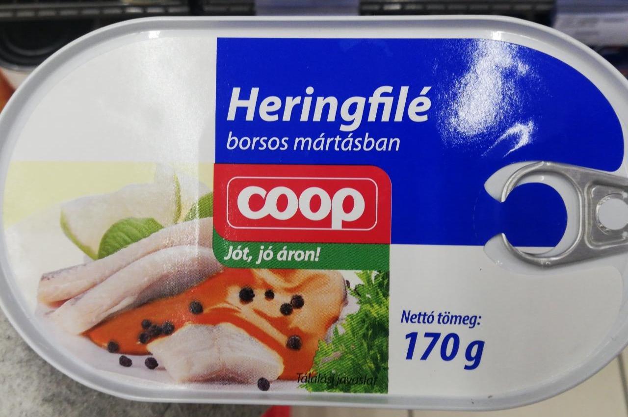 Fotografie - Heringfilé borsos mártásban Coop