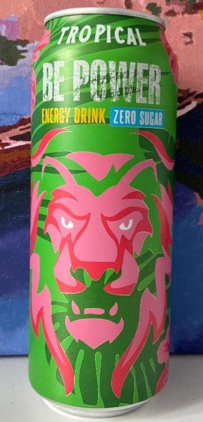 Fotografie - Energy drink Zero sugar Tropical Be power