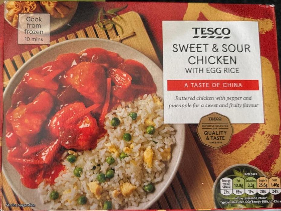 Fotografie - Sweet & Sour Chcicken with Egg Rice Tesco