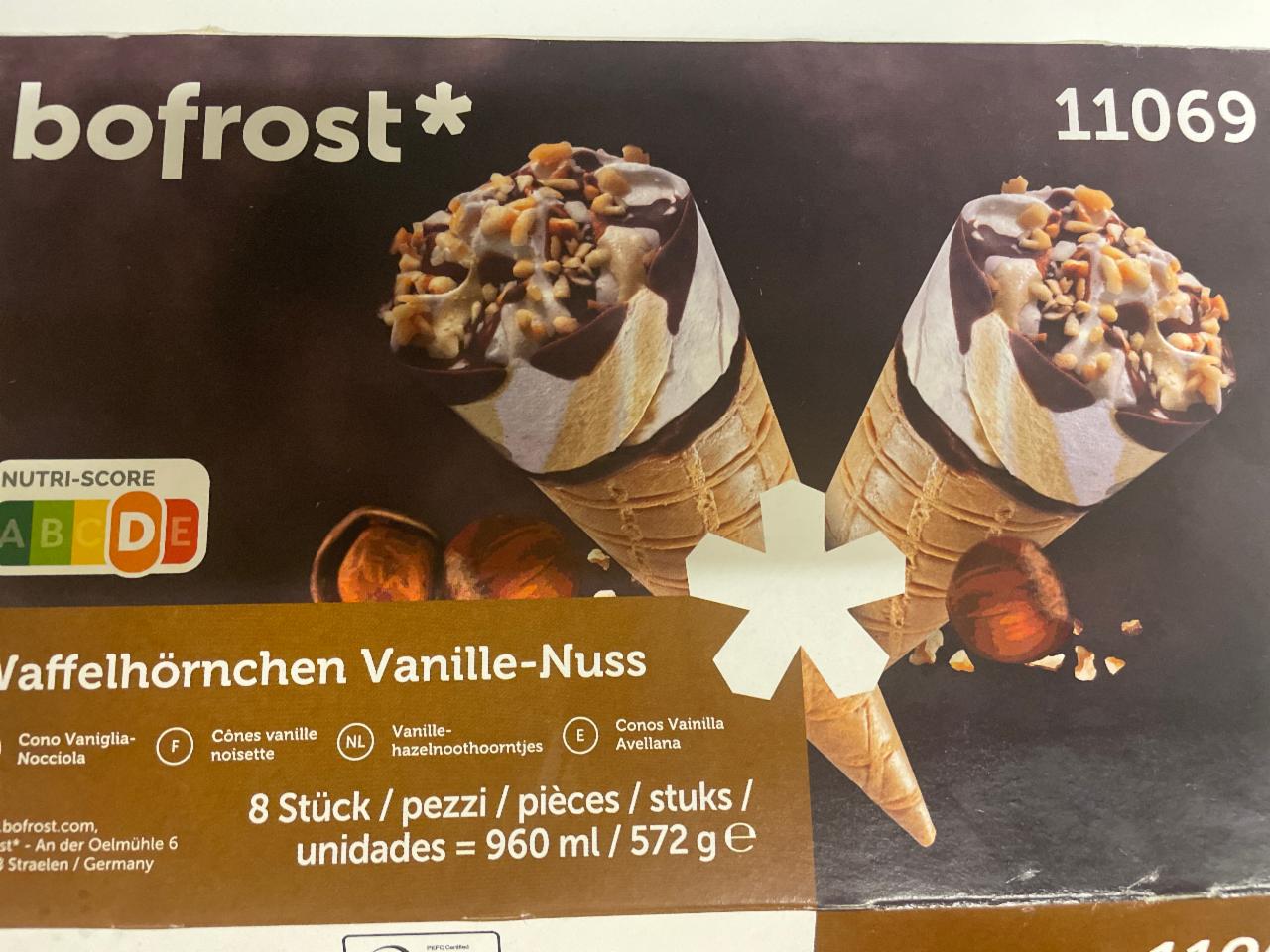 Fotografie - Waffelhörnchen Vanille-Nuss Bofrost