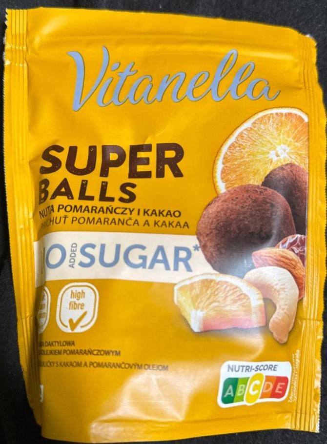 Fotografie - Super balls příchuť pomaranča a kakaa no added sugar Vitanella