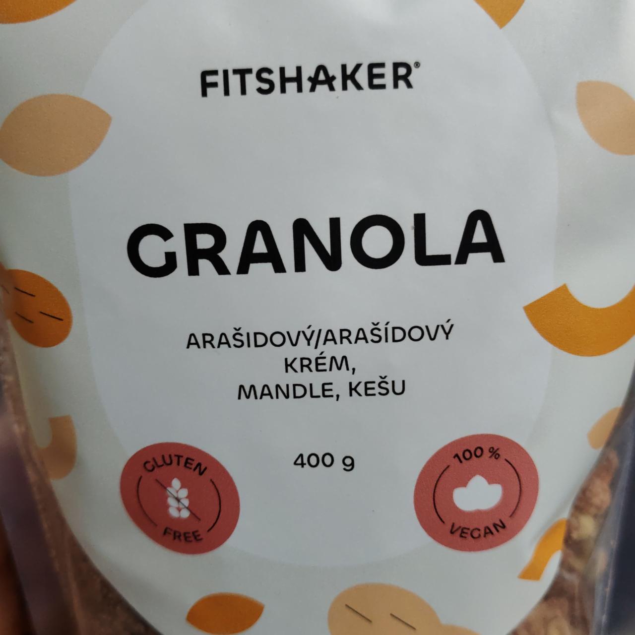 Fotografie - Granola arašidový krém, mandle, kešu Fitshaker