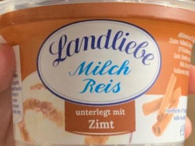 Fotografie - Milch Reis unterlegt mit Zimt Landliebe