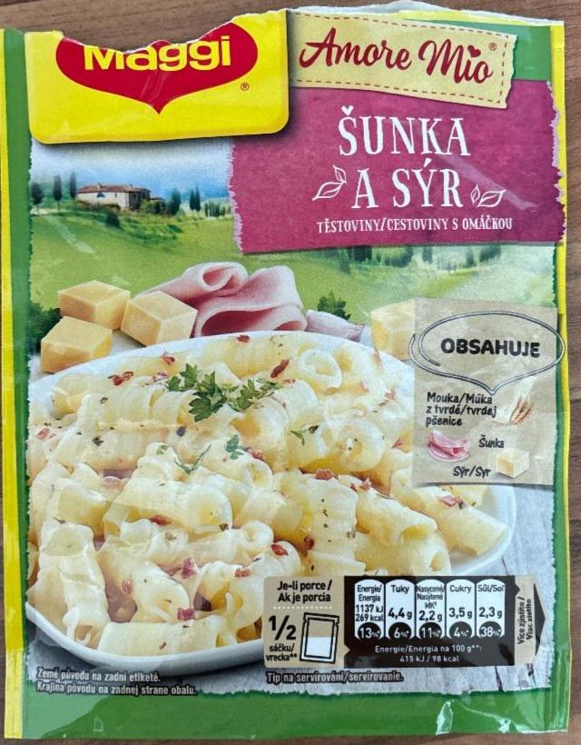 Fotografie - Amore mio šunka a sýr těstoviny s omáčkou Maggi