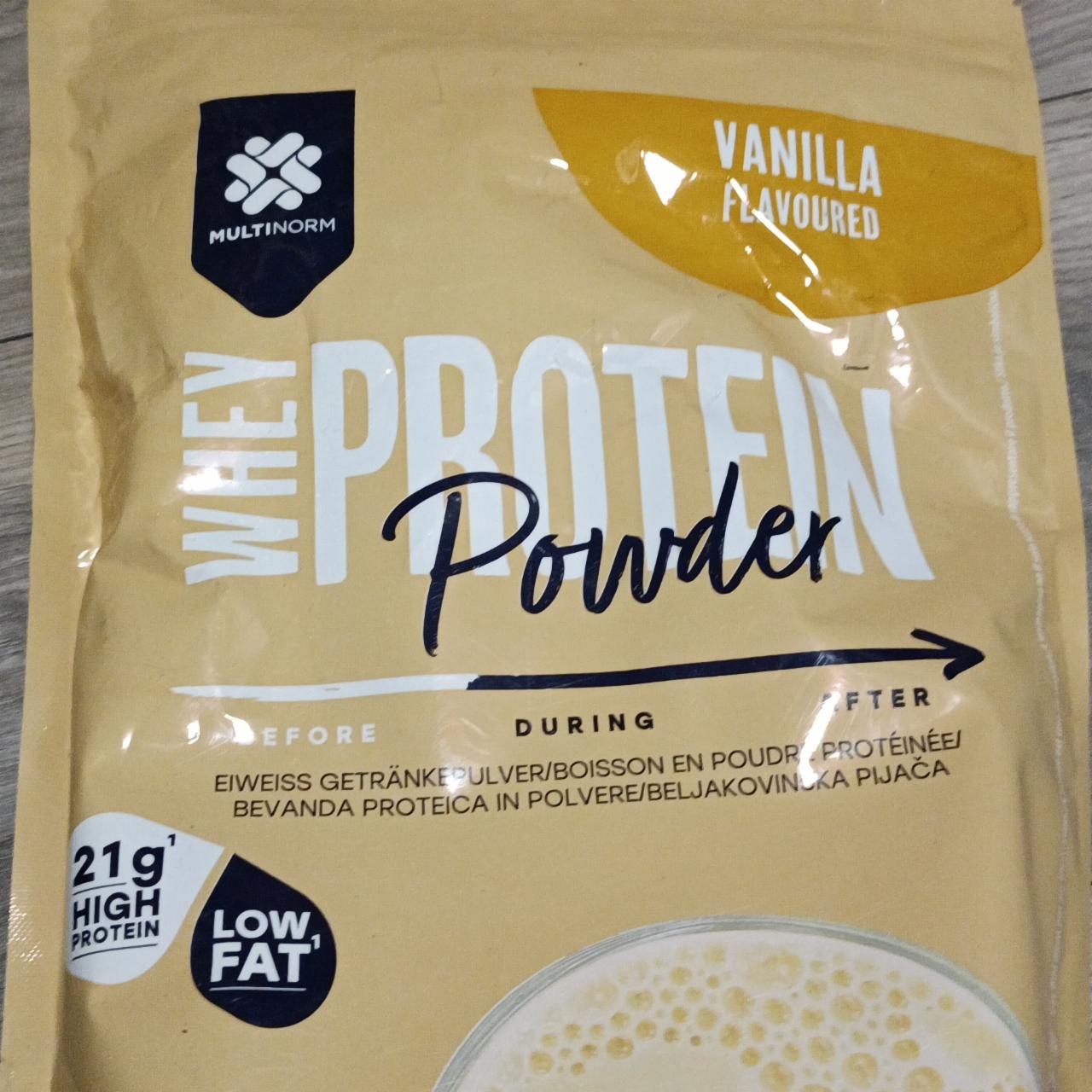 Fotografie - Whey Protein Powder Vanilla flavoured Multinorm