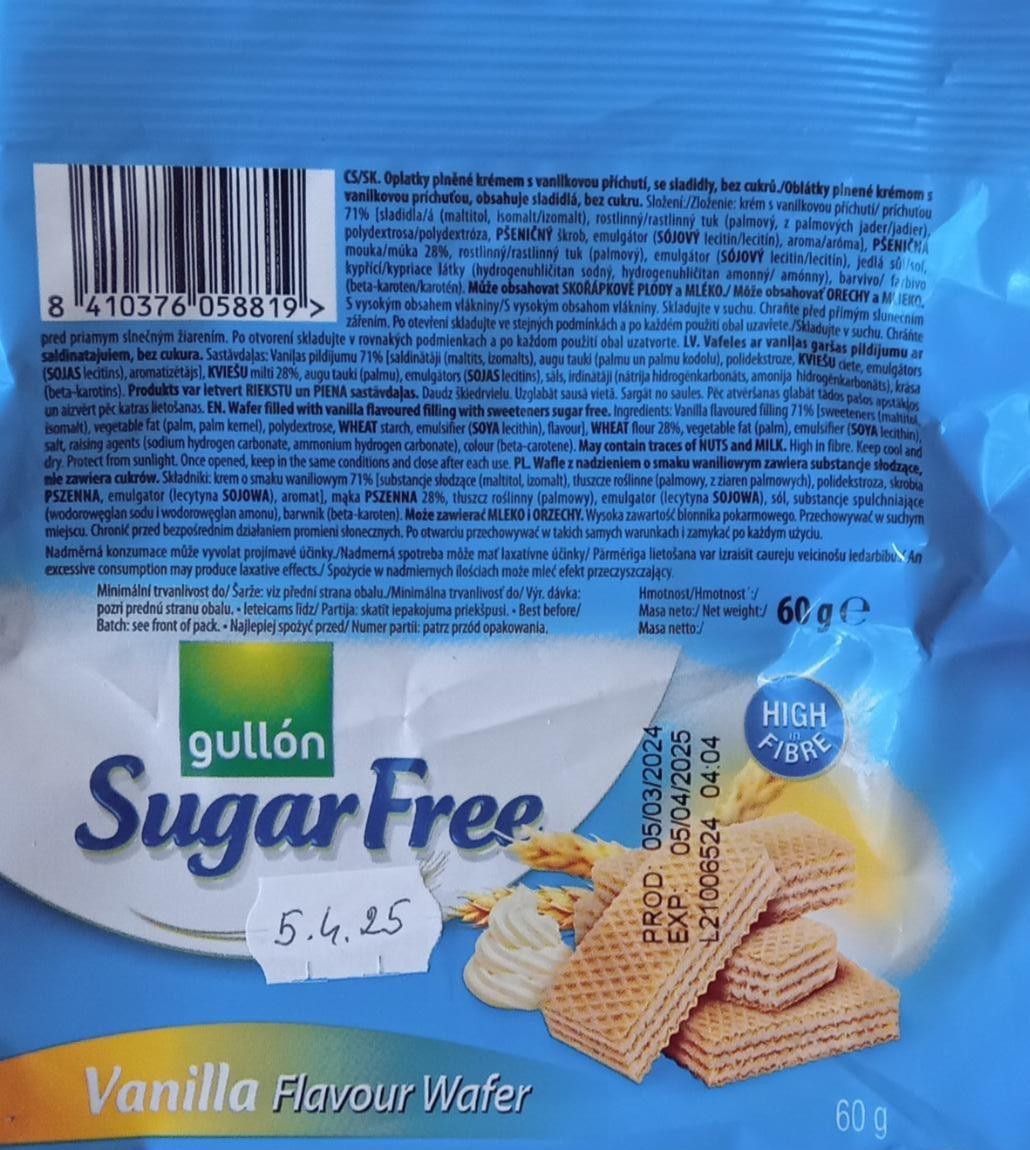 Fotografie - Vanilla Flavour Wafer Gullón Sugar Free