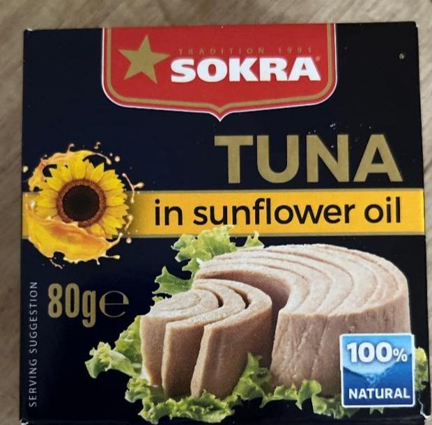 Fotografie - Tuna in sunflower oil Sokra