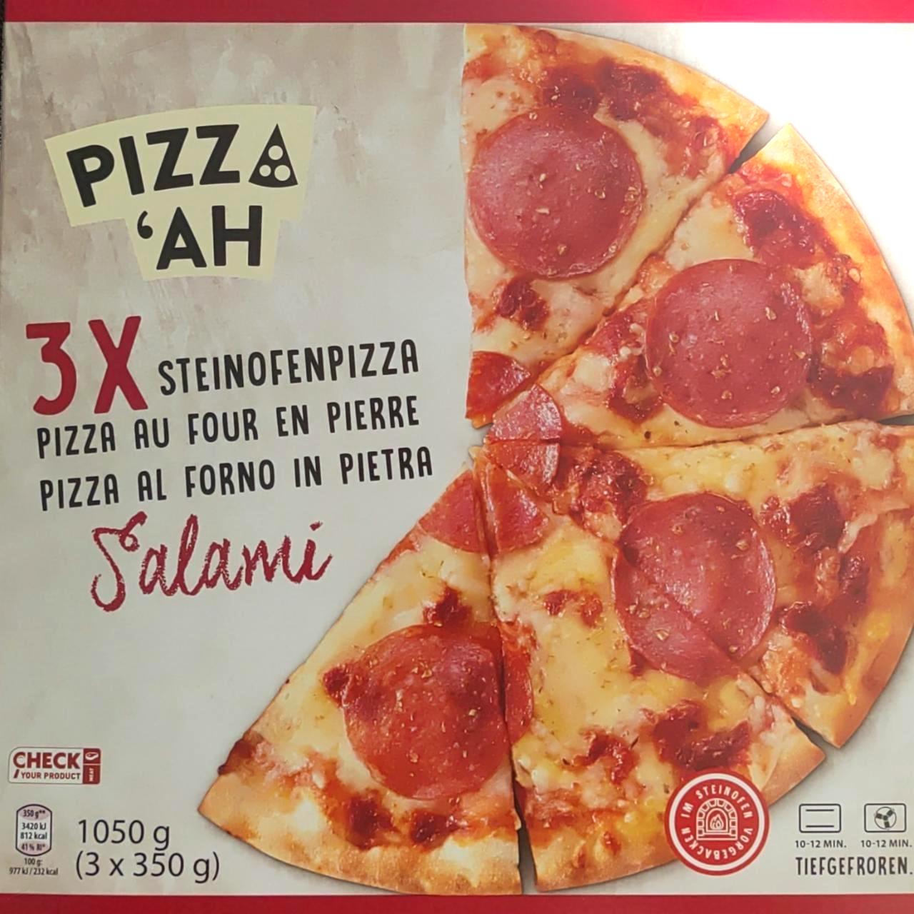 Fotografie - 3x Steinofenpizza Salami Pizza 'Ah