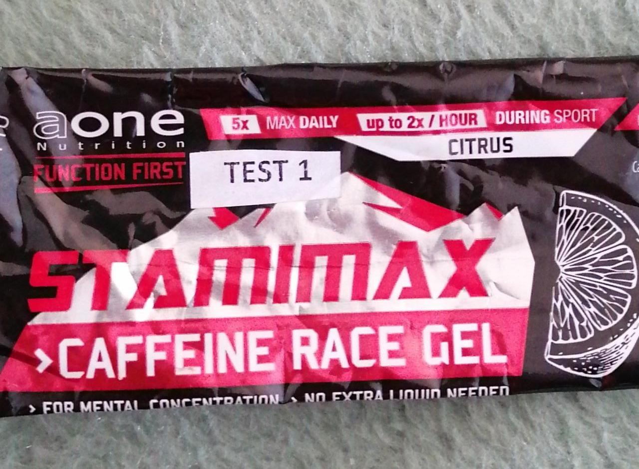 Fotografie - Stamimax Caffeine Race Gel Citrus aone