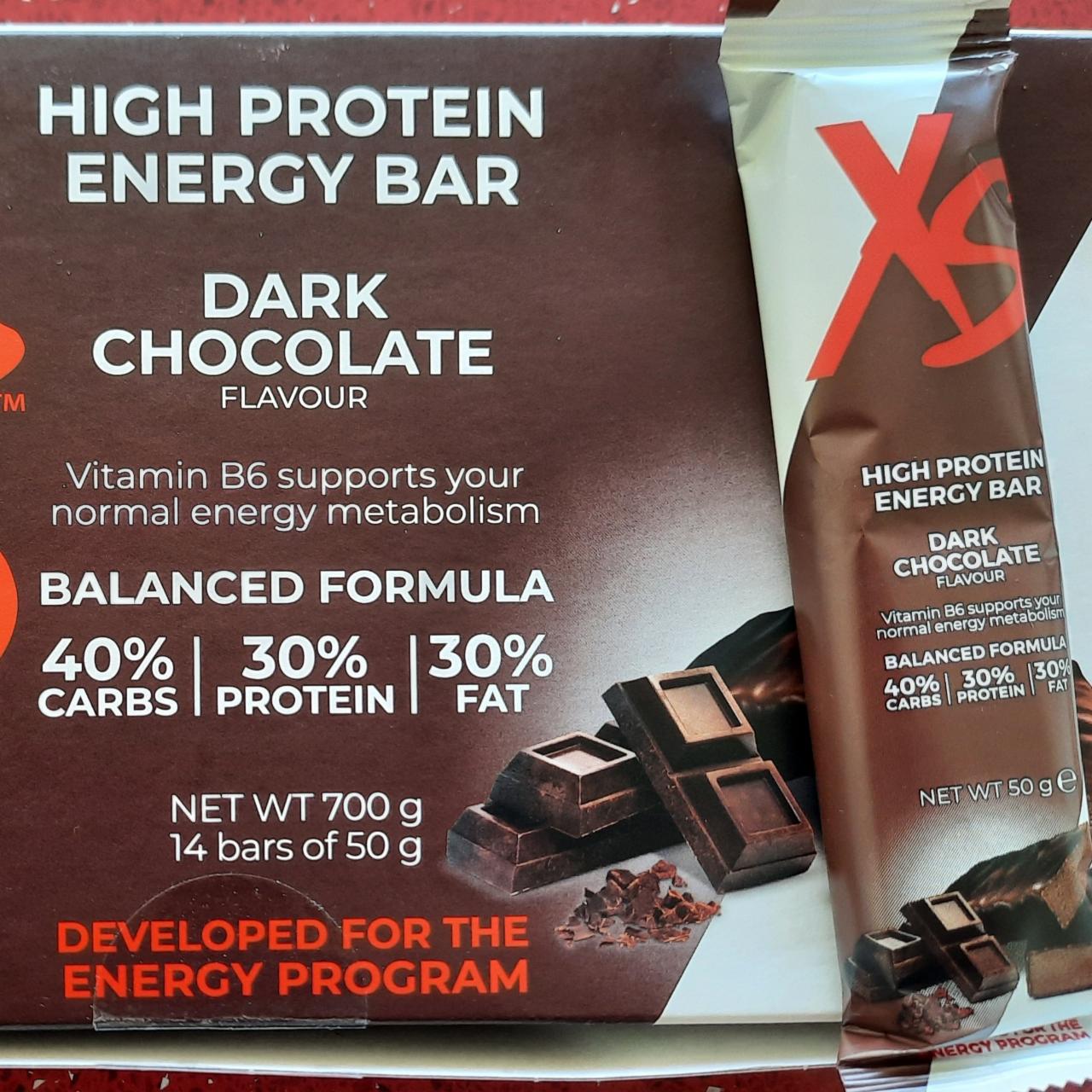 Fotografie - High protein energy bar dark chocolate flavour XS