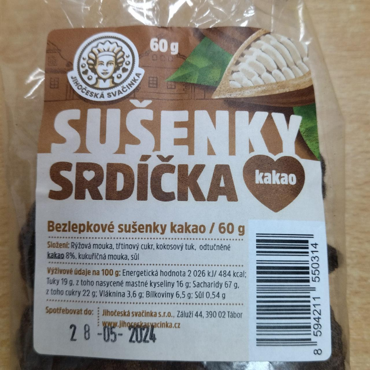 Fotografie - Sušenky srdíčka kakao Jihočeská svačinka