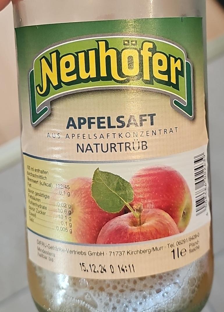 Fotografie - Apfelsaft Naturtrüb Neuhöfer