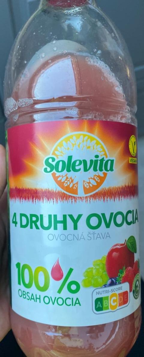 Fotografie - 4 druhy ovocia ovocná šťava Solevita