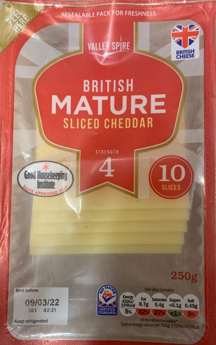 Fotografie - British mature sliced cheddar Valley spire