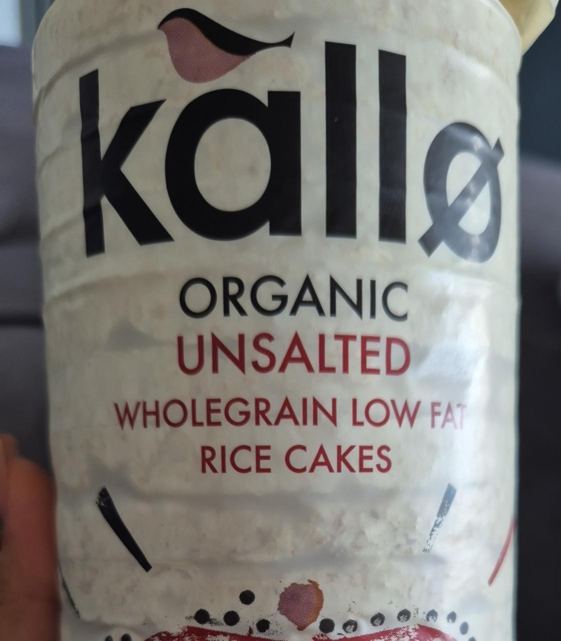 Fotografie - Organic Unsalted Wholegrain Low Fat Rice Cakes Kallø