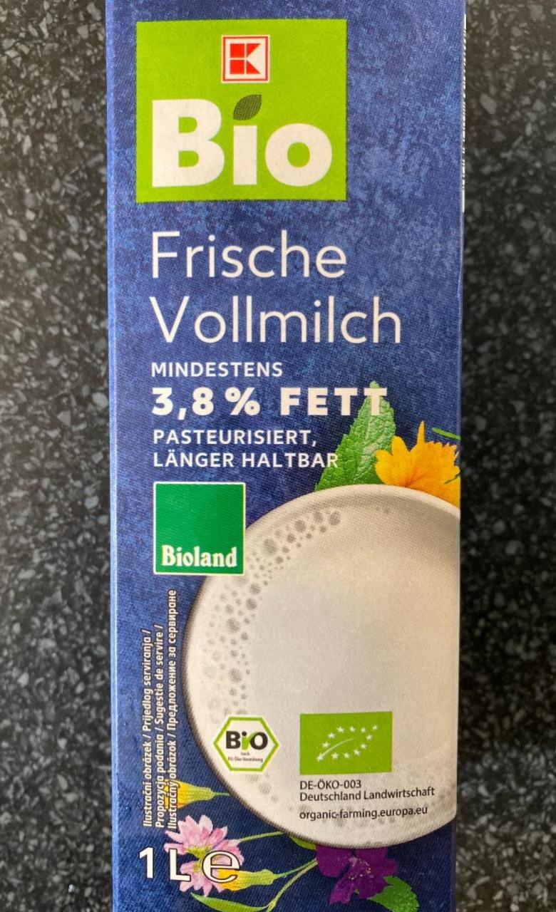 Fotografie - Frische Vollmilch 3,8% Fett K-Bio