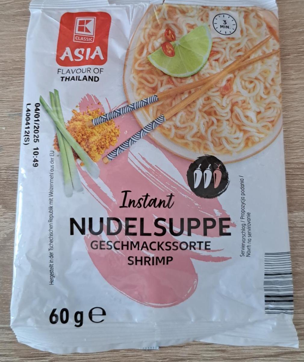 Fotografie - Instant Nudelsuppe Geschmackssorte Shrimp K-Classic Asia