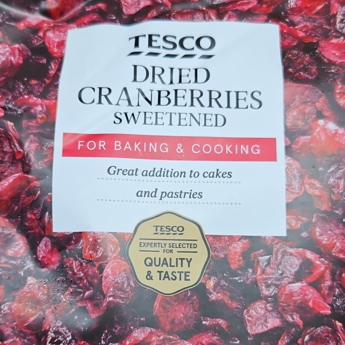 Fotografie - DRIED CRANBERRIES SWEETENED Tesco