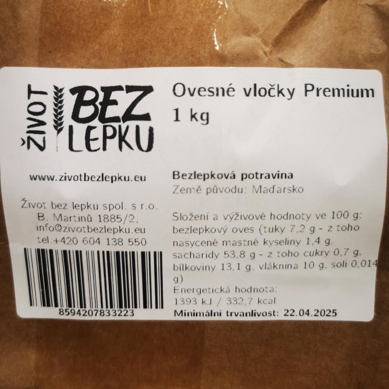 Fotografie - Ovesné vločky Premium Život bez lepku