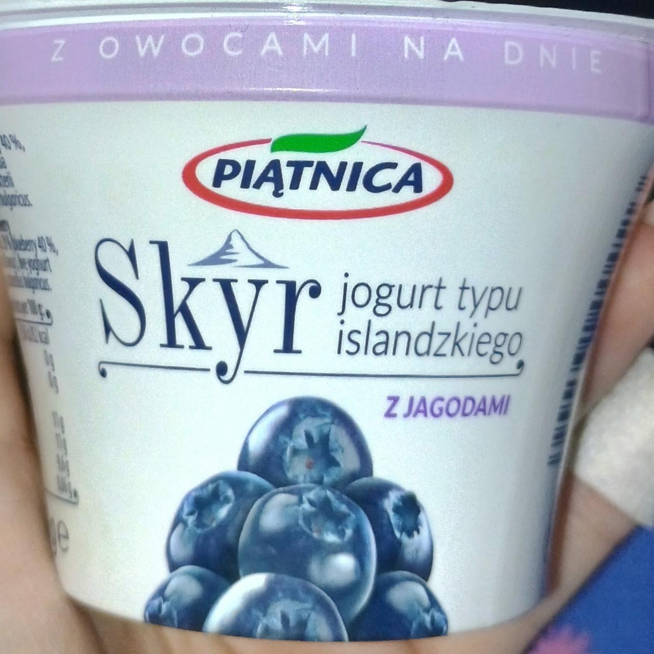 Fotografie - Skyr jogurt typu islandzkiego z jagodami Piątnica