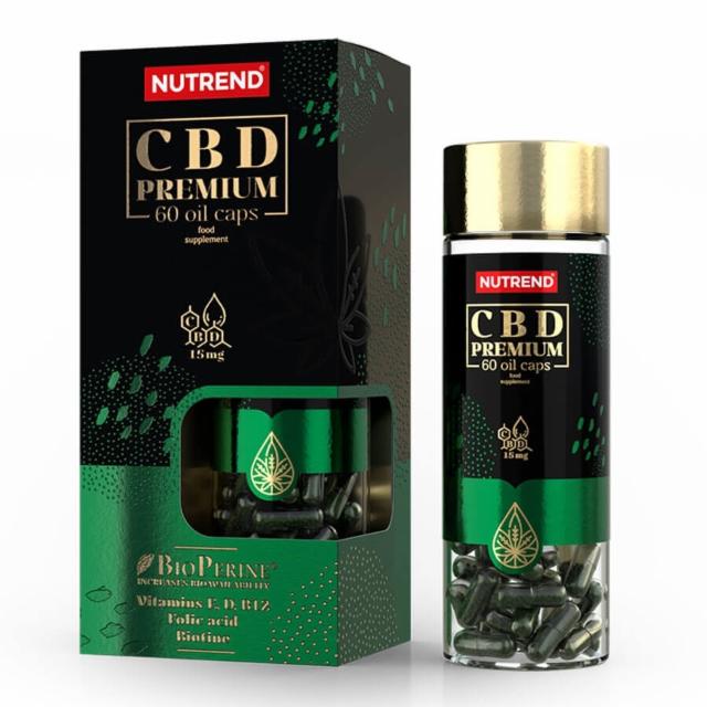 Fotografie - CBD premium oil caps (bez příchuti) Nutrend